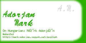 adorjan mark business card
